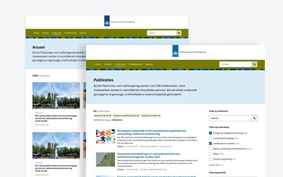 Publicaties screenshot