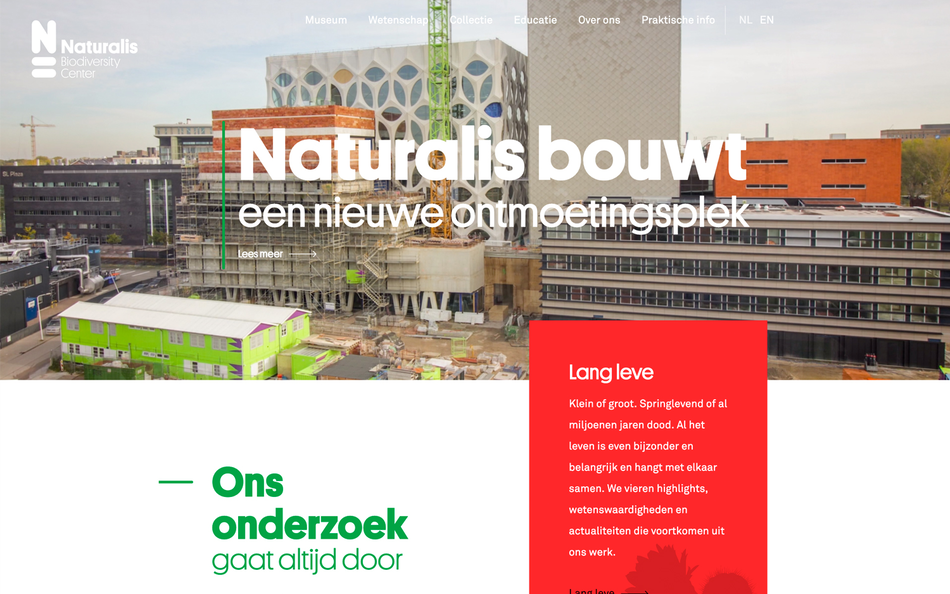 Naturalis website screenshot