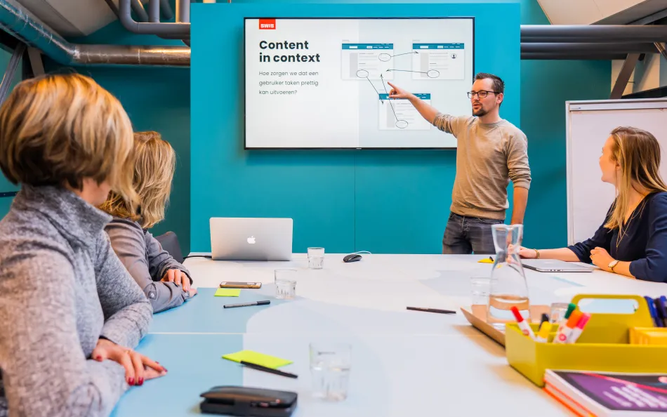 Content workshop Floris Lovink met de klant