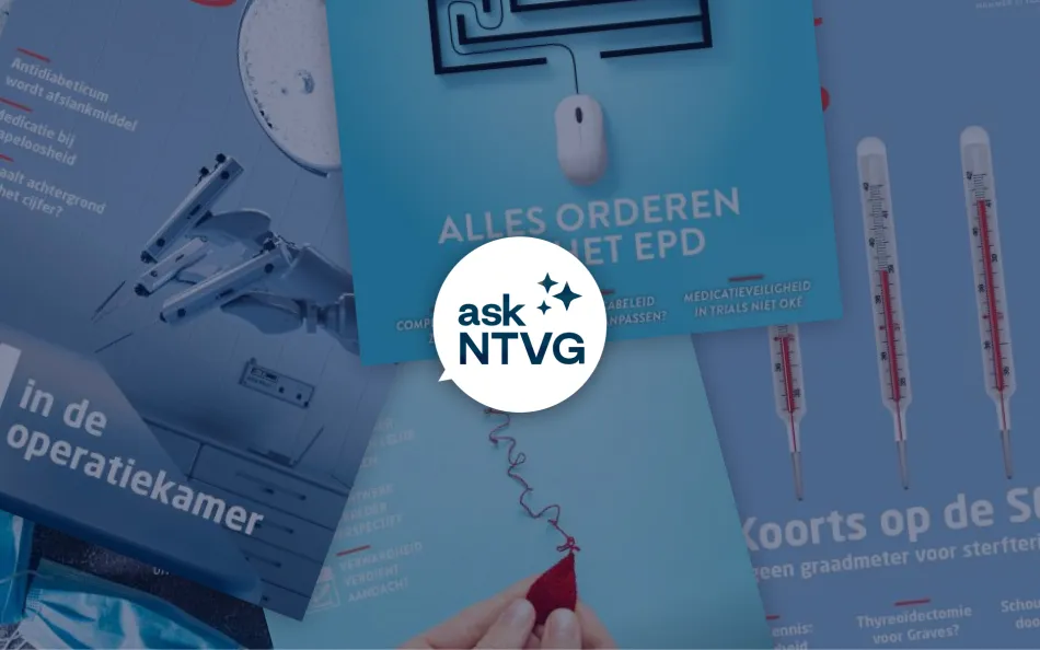 Tijdschriften van NTVG met het logo van ask NTVG erop