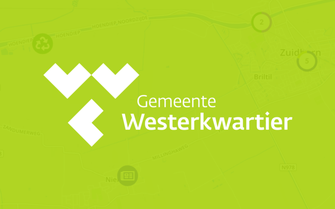Logo van Gemeente Westerkwartier over een Mappi kaart