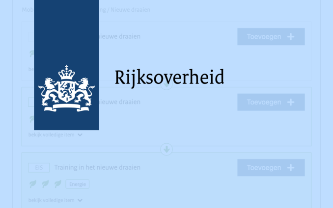 Logo van Rijksoverheid over de MVI Criteriatool