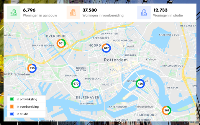 Kaart van RotterdamBouwt.nl